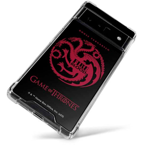 Game of Thrones: House Targaryen Google Pixel 6 Clear Case